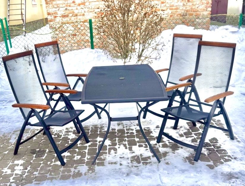 Комплект садових меблів стіл 4 крісла меблі на терасу (0039)