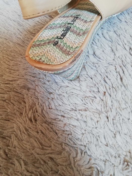 Piękne sandałki na koturnie Emilio Luca rozm. 39