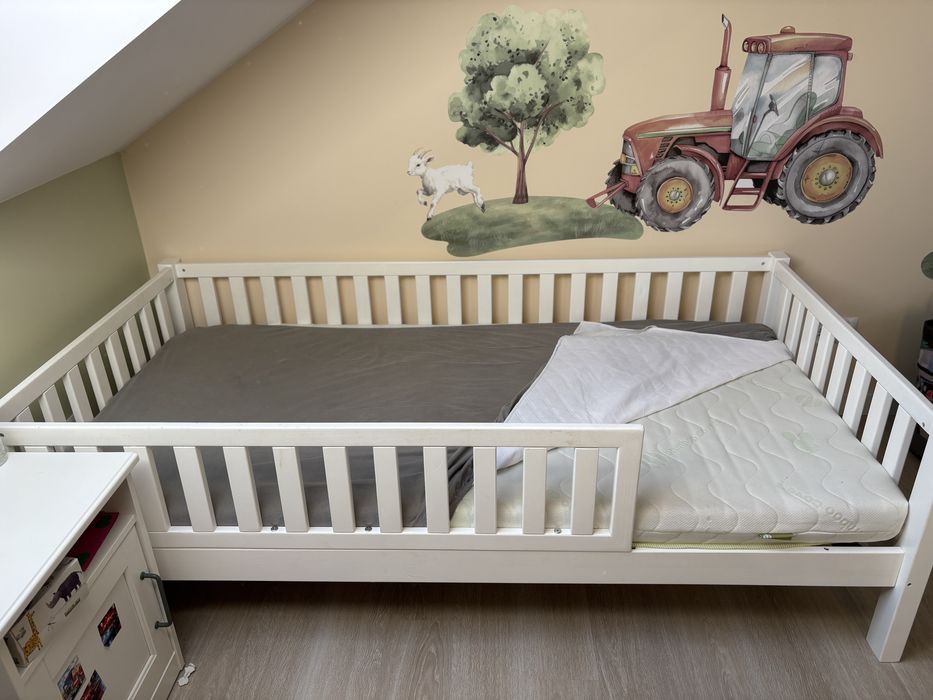 Łóżko luletto 180x90 z materacem dla dziecka