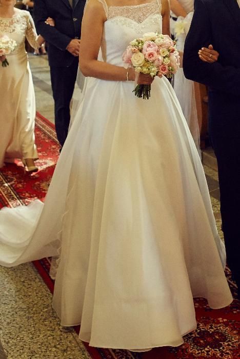 Suknia ślubna + tren SPOSA SP1511 stan idealny jak NOWA