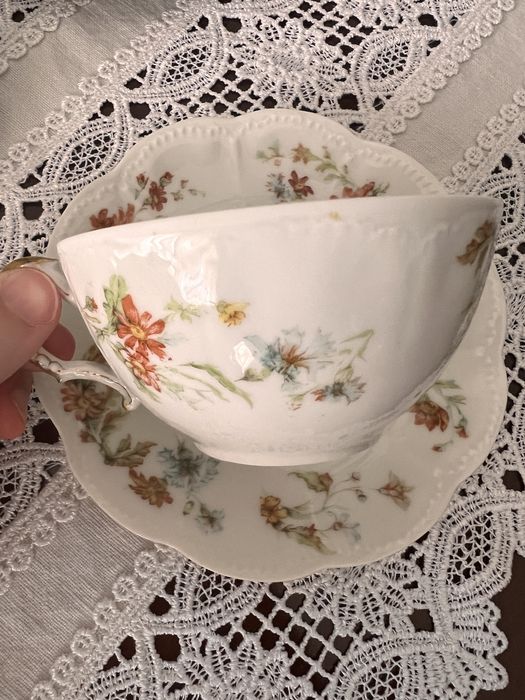 Chávena de café com flores Haviland France