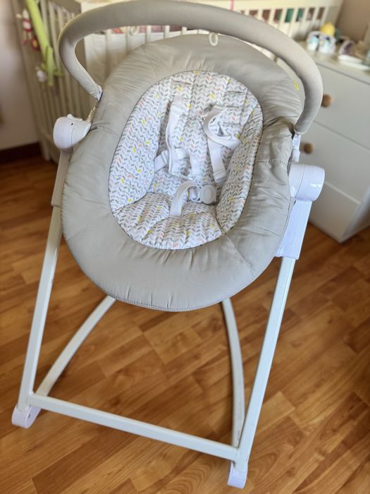 Espreguiçadeira alta BADABULLE Compact'Up - cinzento claro estampado