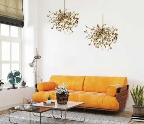 Lampa wisząca MONETE single złota - metal - NOWA, WYPRZEDAŻ MAGAZYNOWA