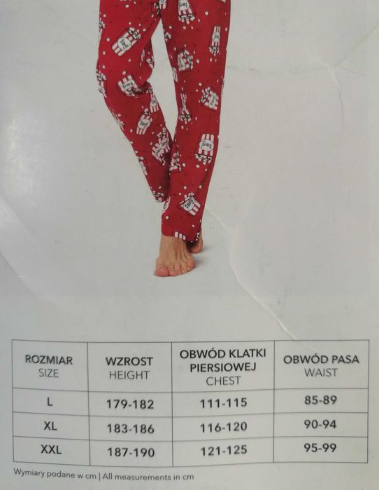 Nowa męska piżama dwuczęściowa L