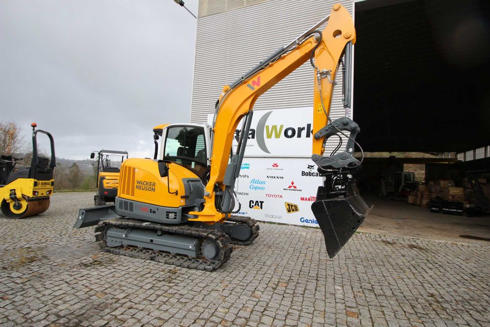 Mini Giratória Wacker Neuson ET 65 Balde Limpeza Hidráulico luzes 360