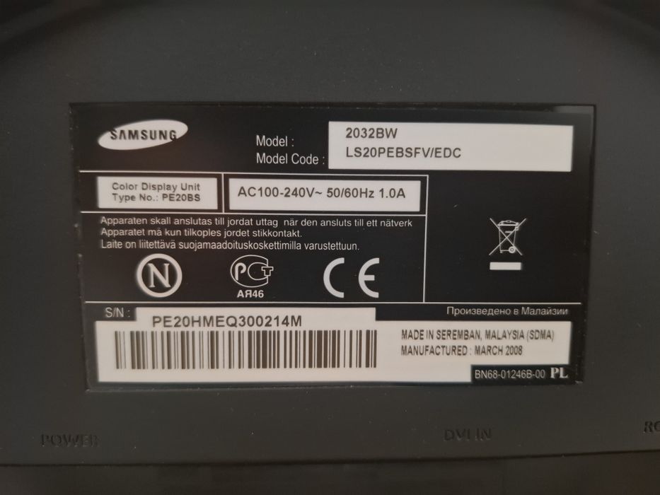 Монітор samsung 2032bw