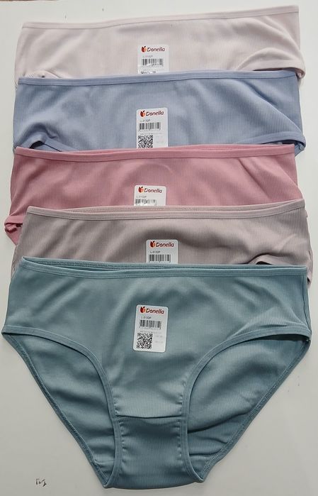 Трусики женские М/L/XL/2XL/3XL Рубчик Серед/бік Donella Туреччи