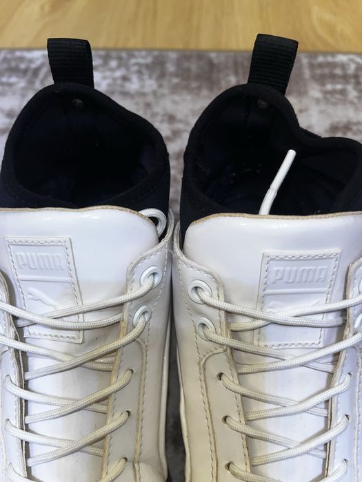Puma хайтопи білі лаковані з gum sole, розмір 41