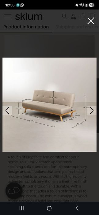 Sofá-cama - como novo