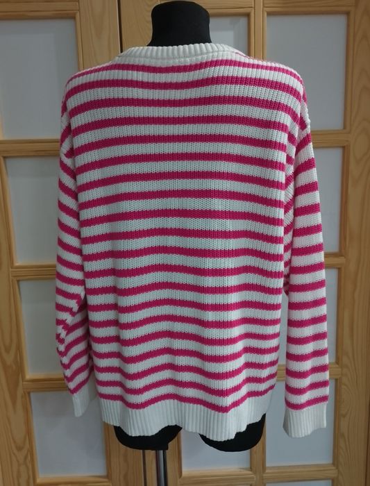 Bpc sweter damski rozpinany na guziki paski 44 46