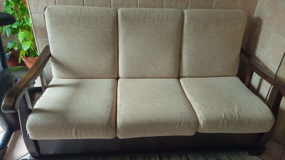 Sofá + Poltrona wengue