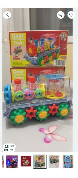 Дитячий інтерактивний  поїзд зі світлом музикою й поворотом на 360