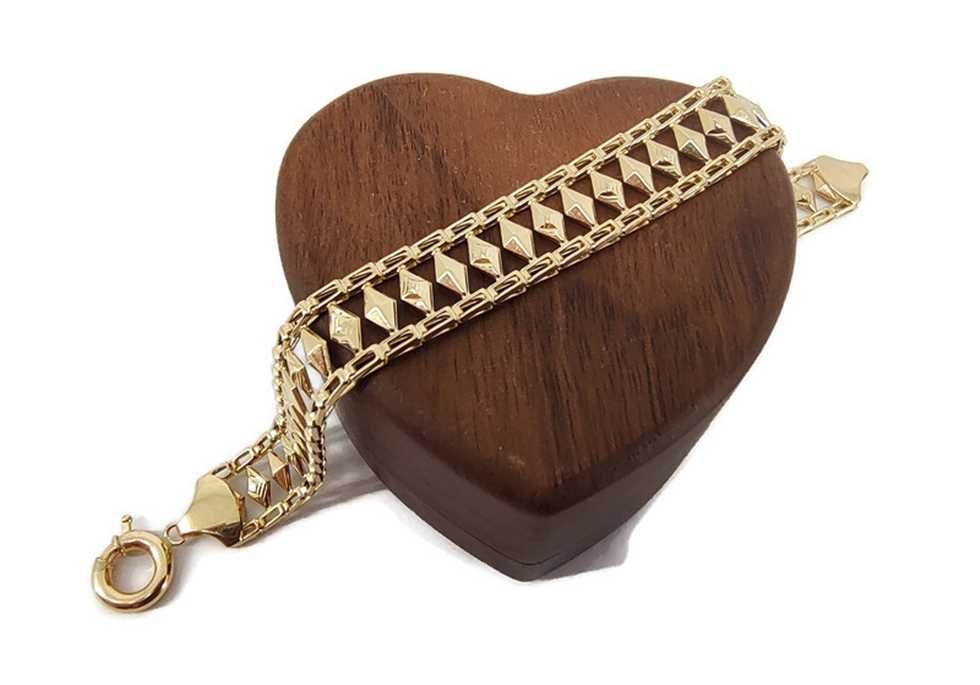 Zjawiskowa złota bransoletka P.585, 18 cm,