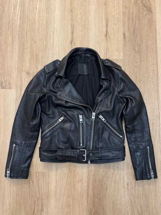 AllSaints All Saints Balfern Biker Leather Jacket Black size 36 S kurtka skórzana ramoneska