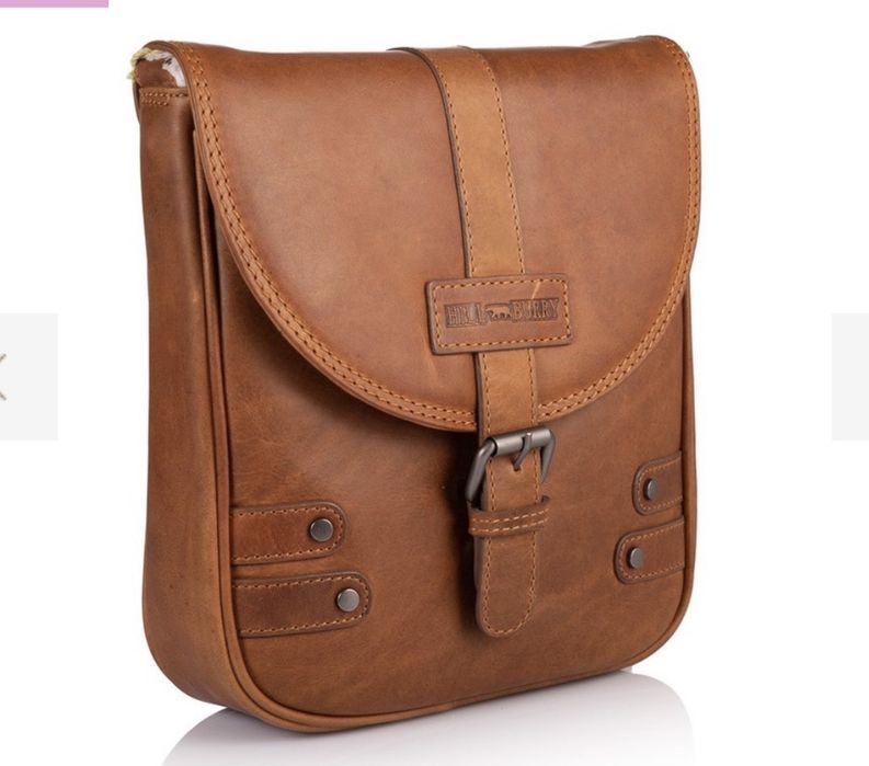 Hill Burry Кожаная Сумка Мессенджер Hill Burry из натуральной кожи