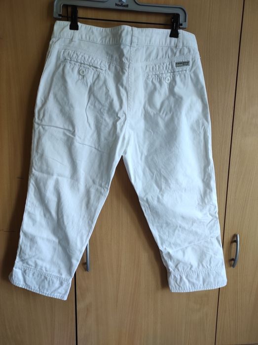 Spodnie białe bawełna Capri vintage
