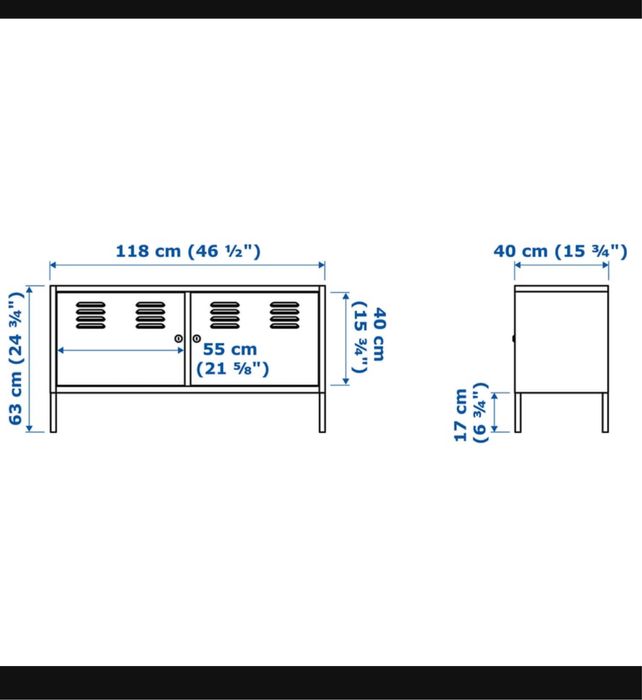 Aparador IKEA Metálico Azul