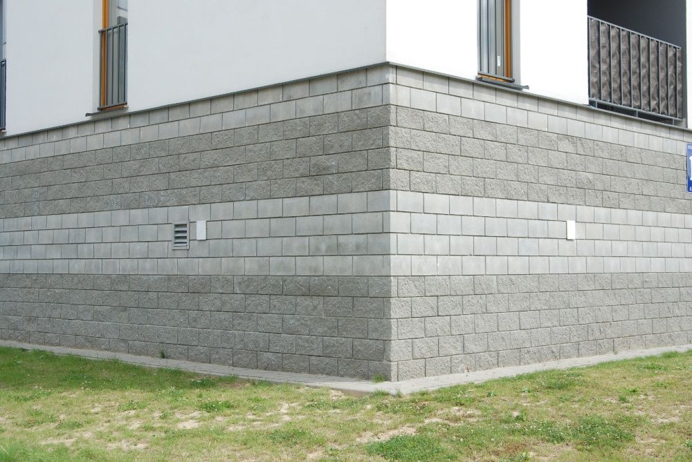 Pustak konstrukcyjny betonowy donica gazon 39x19cm PBK19 szary CJ BLOK