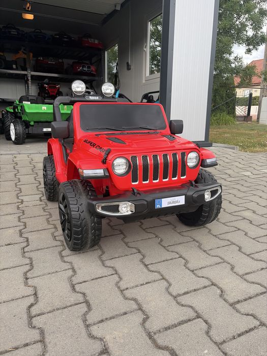 Autko na akumulator JEEP SPEED 4x4 180W EVA LED 2,4Ghz EKOSKÓRA 12V 10Ah Czerwony
