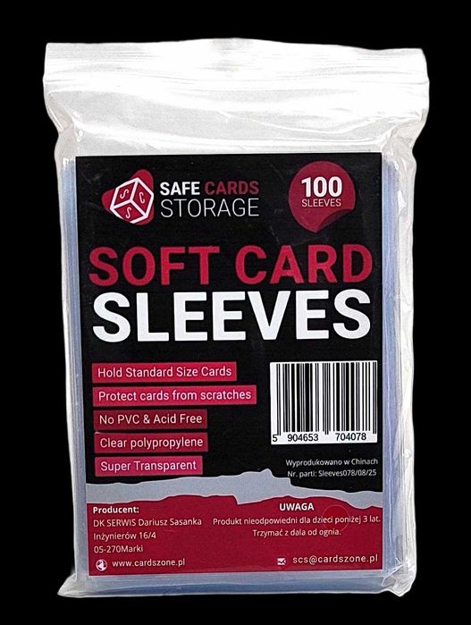 Koszulki na karty Soft Card Sleeves 100 szt SCS