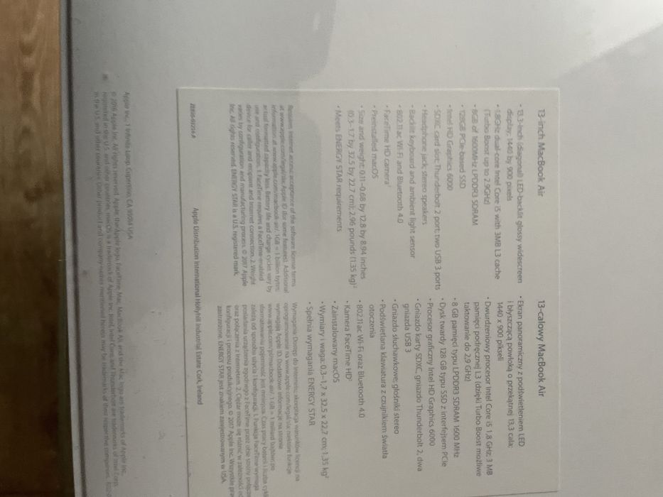 Laptop APPLE MacBook Air 13 MQD32ZE/A i5/8GB/128GB SSD/MacOS