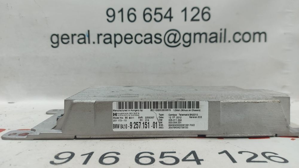 Módulo Bluetooth BMW Série 1 F20 8410925715101 Original