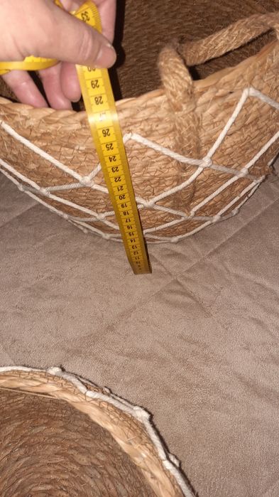 2 cestos medidas nas fotos