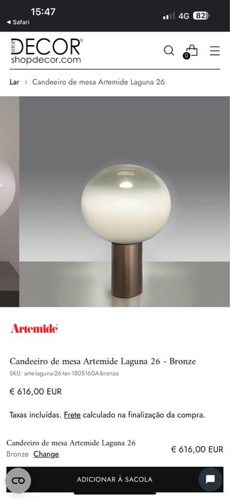 Candeeiro Artemide