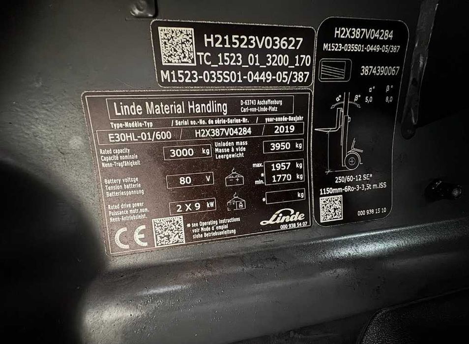 Empilhador Elétrico LINDE 3T
