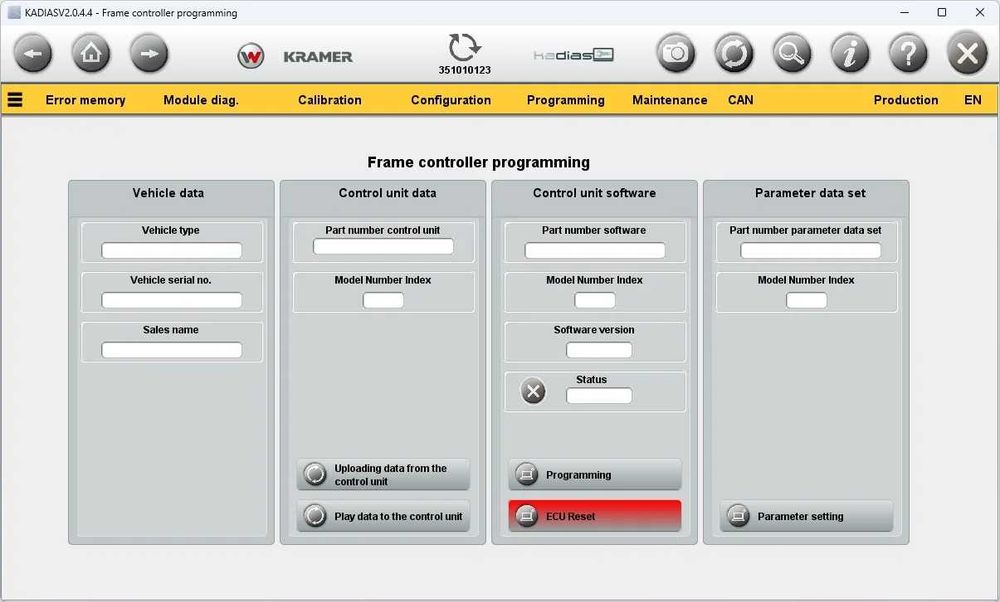 ZESTAW DIAGNOSTYCZNY Kramer Wacker Neuson Maszyny Budowlane Serwisówka