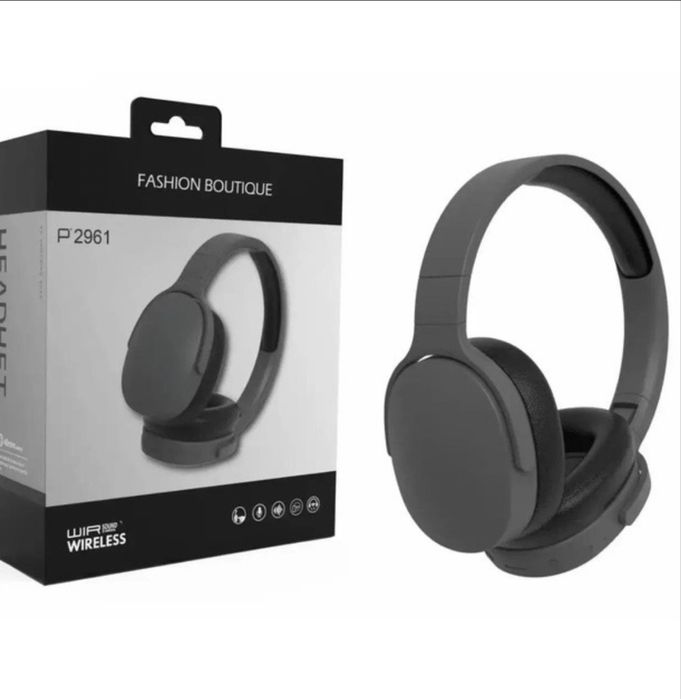 Бездротові накладні навушники P2961 з мікрофоном Bluetooth V5.1 Чорні