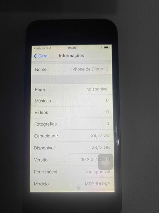 Iphone 5 com defeito