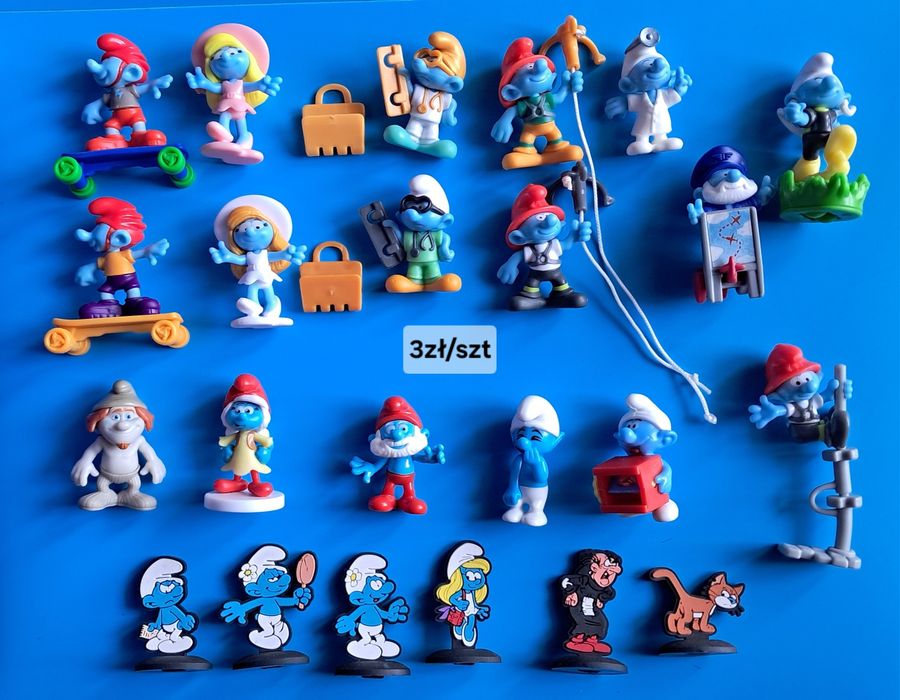 Smerfy z jajek kinder niespodzianek