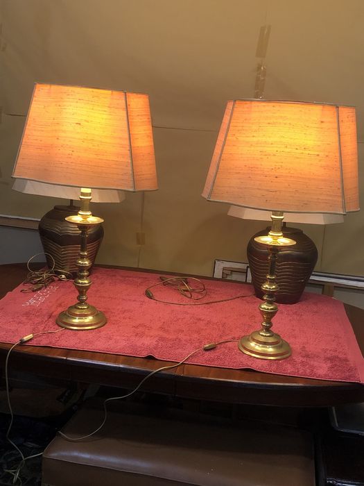 Par de toucheiros candeeiros