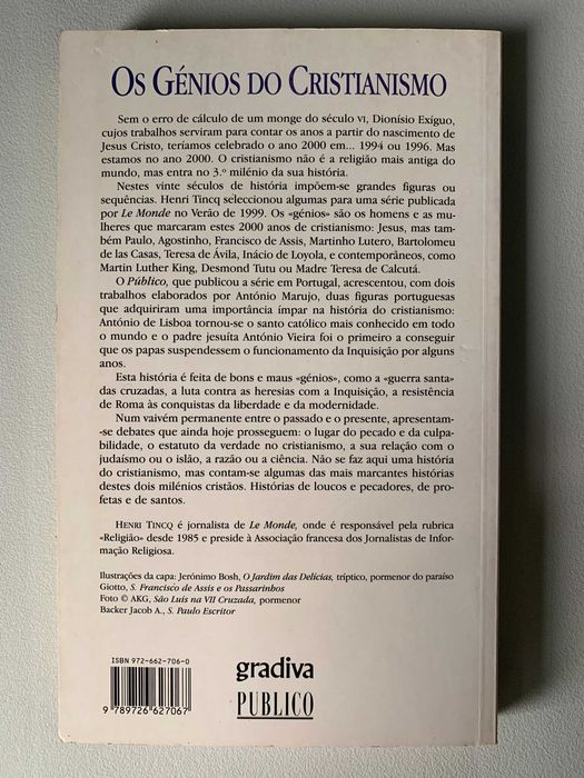 Os Génios do Cristianismo, de Henri Tincq