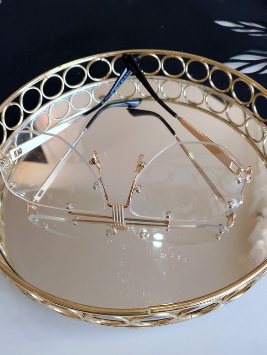 Taniej Nowe ozdobne okulary uniseks zerówki z z filtrem UV