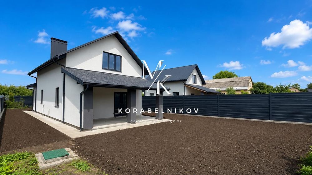 ‼️ Продаж нового будинку 150 м² у Гатному | 6,5 соток | Газ | Озеро 200 м | Без комісії