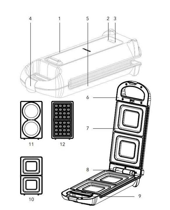 Prozis | Sweetch – Sanduicheira Elétrica c/3 cj placas removíveis