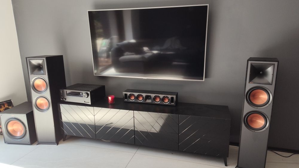 Klipsch kolumny R 820f , R34C,subwoofer R120SW, amplituner Onkyo TX -NR636