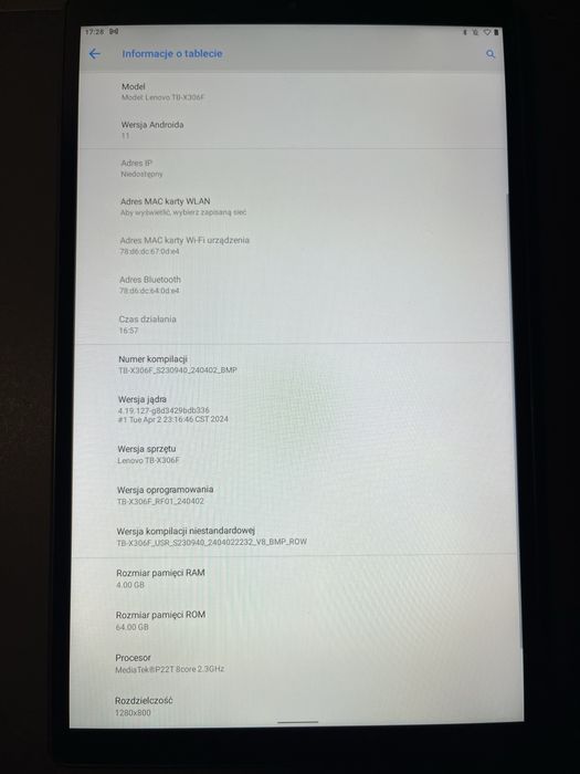 Tablet Lenovo TAB M10 TB-X306F / 64gb /
