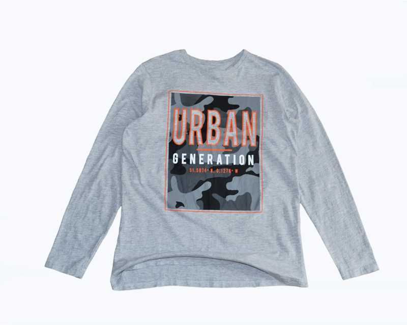 Світло-сірий реглан лонгслив primark на хлопчика 14-15 років