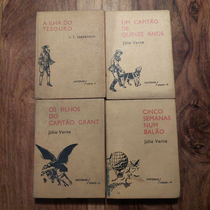 Obras de Júlio Verne e R. L. Stevenson ilustradas