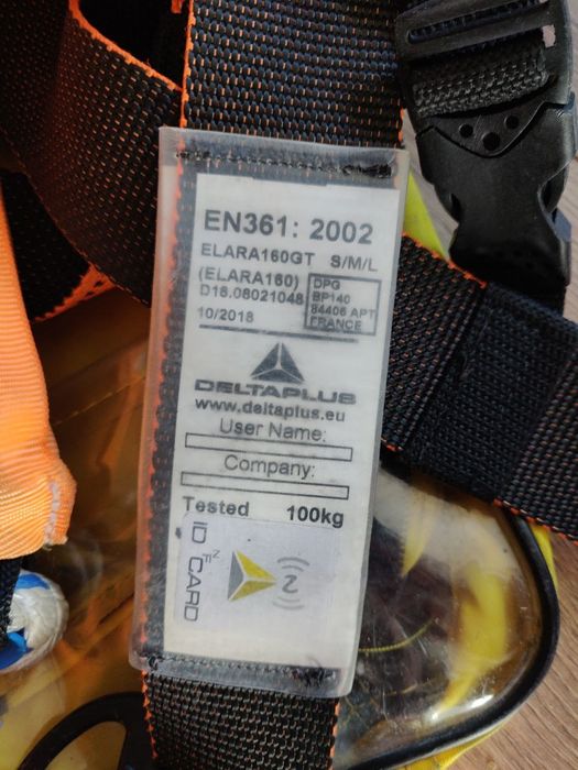 Szelki bezpieczeństwa z liną