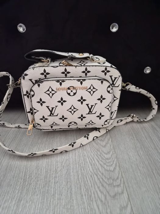 Louis Vuitton mala biala listonoszka logowana