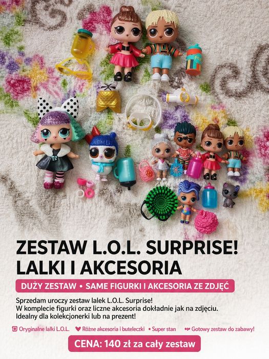 ogromny zestaw L.O.L. Surprise – dużo lalek + akcesoria