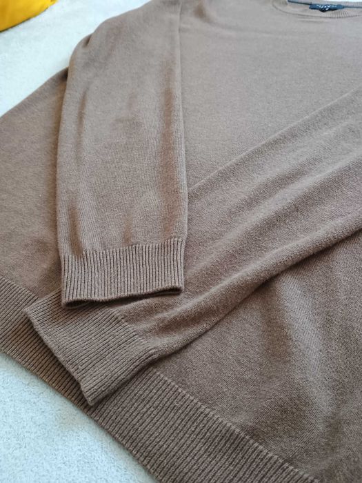 Męski cienki sweterek New Look Man - rozmiar/size S, brązowy