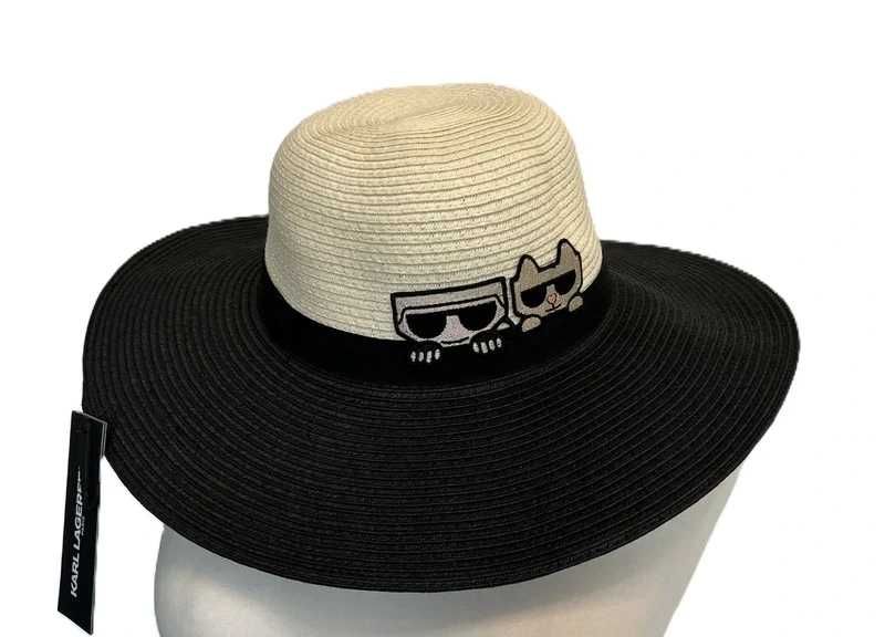 Karl Lagerfeld Choupette Sun Hat – Nowy Kapelusz Letni z Logo Karl & Kot | Premium luxury