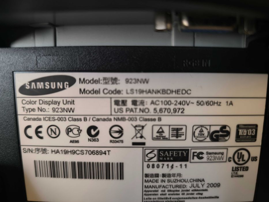 Monitor Samsung – Usado – Bom estado