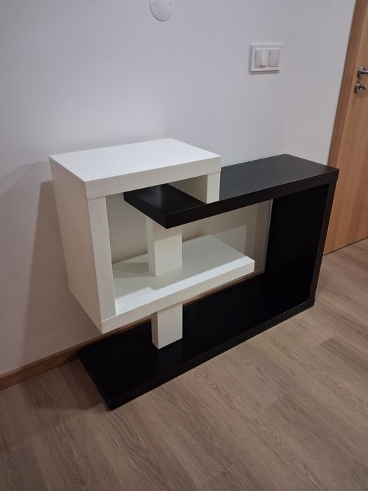 Movel madeira preto e branco