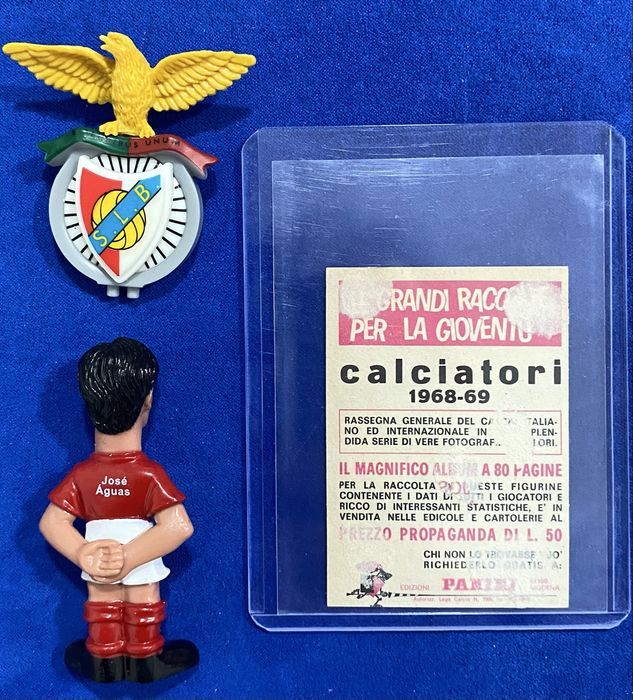 Cromo José Águas 1968/1969 Benfica SLB Storia delle Coppe Calciatore